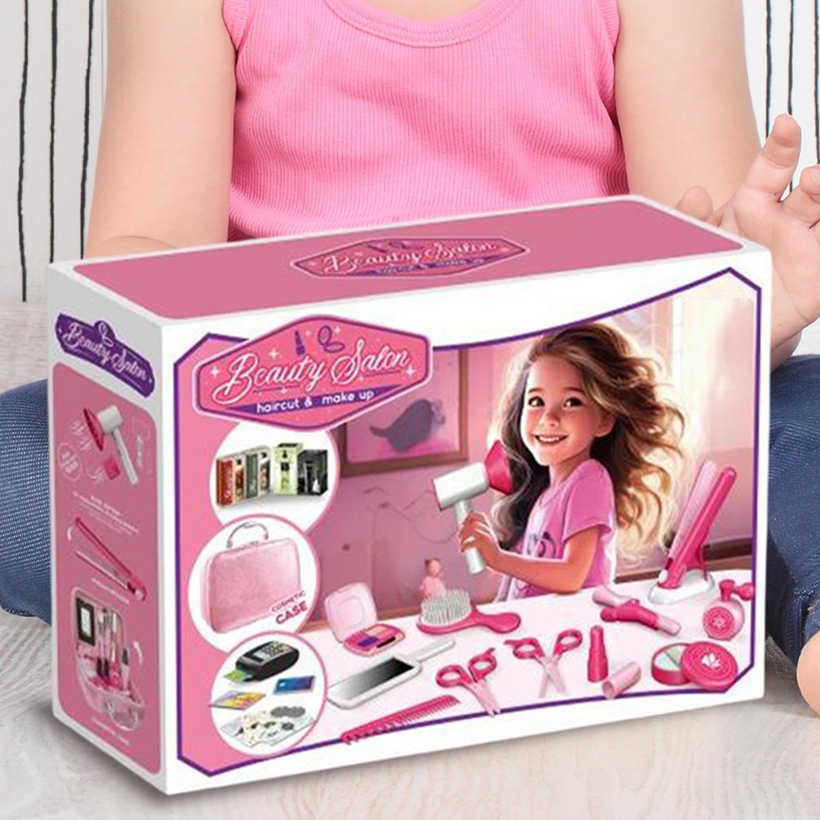 Set salone di bellezza per bambini, set di giochi di ruolo per | parrucchiere | Set da per parrucchiere, , di ruolo | Set da per bambini Giocattolo Fai finta di