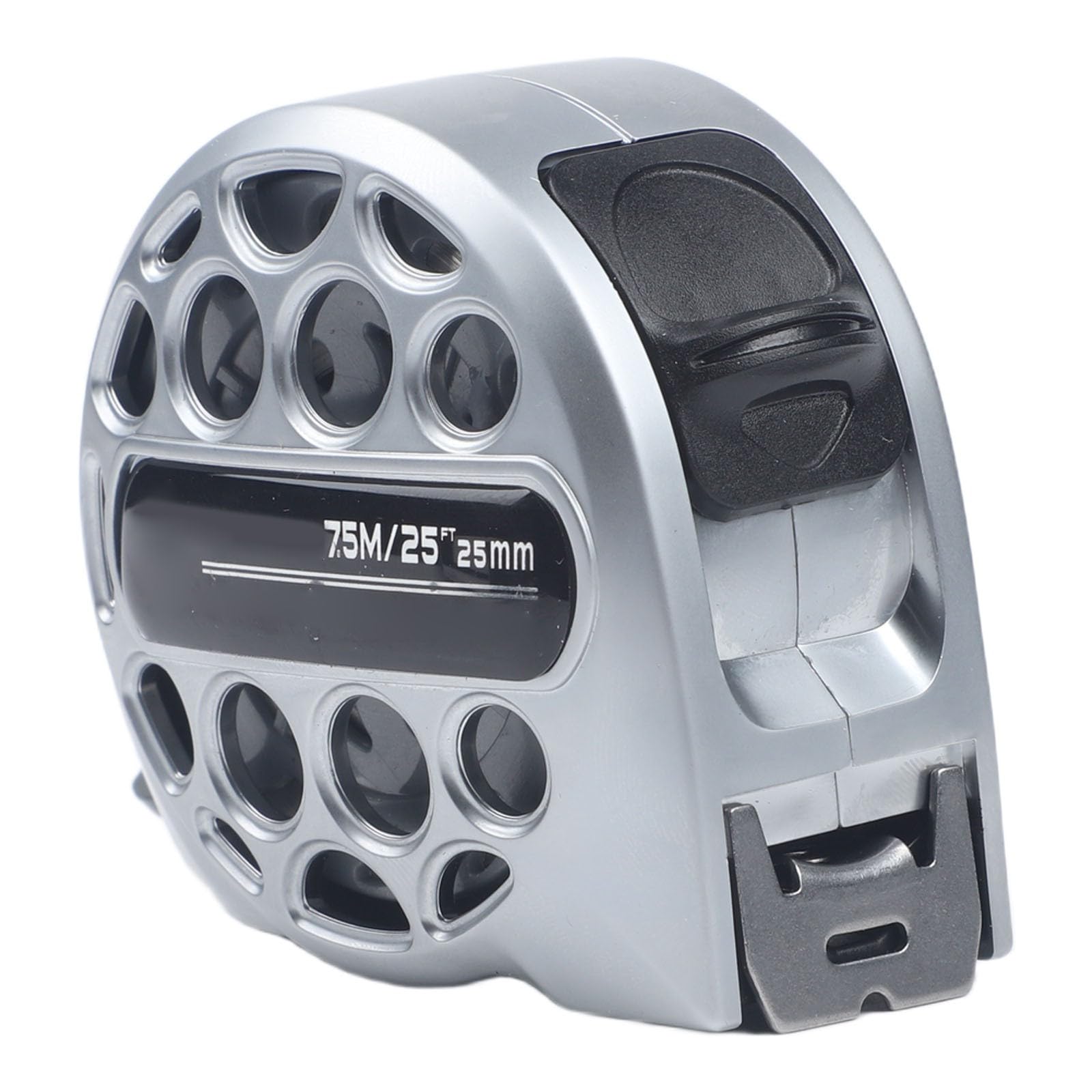 Mètre ruban en acier inoxydable 5 m creux avec auto-verrouillage et base magnétique, règle portable pour projets de construction et de bricolage