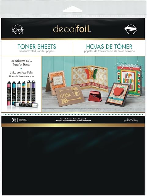 Thermoweb Deco Foil Toner Sheets 8.5-inch X 11-inch 3/Package