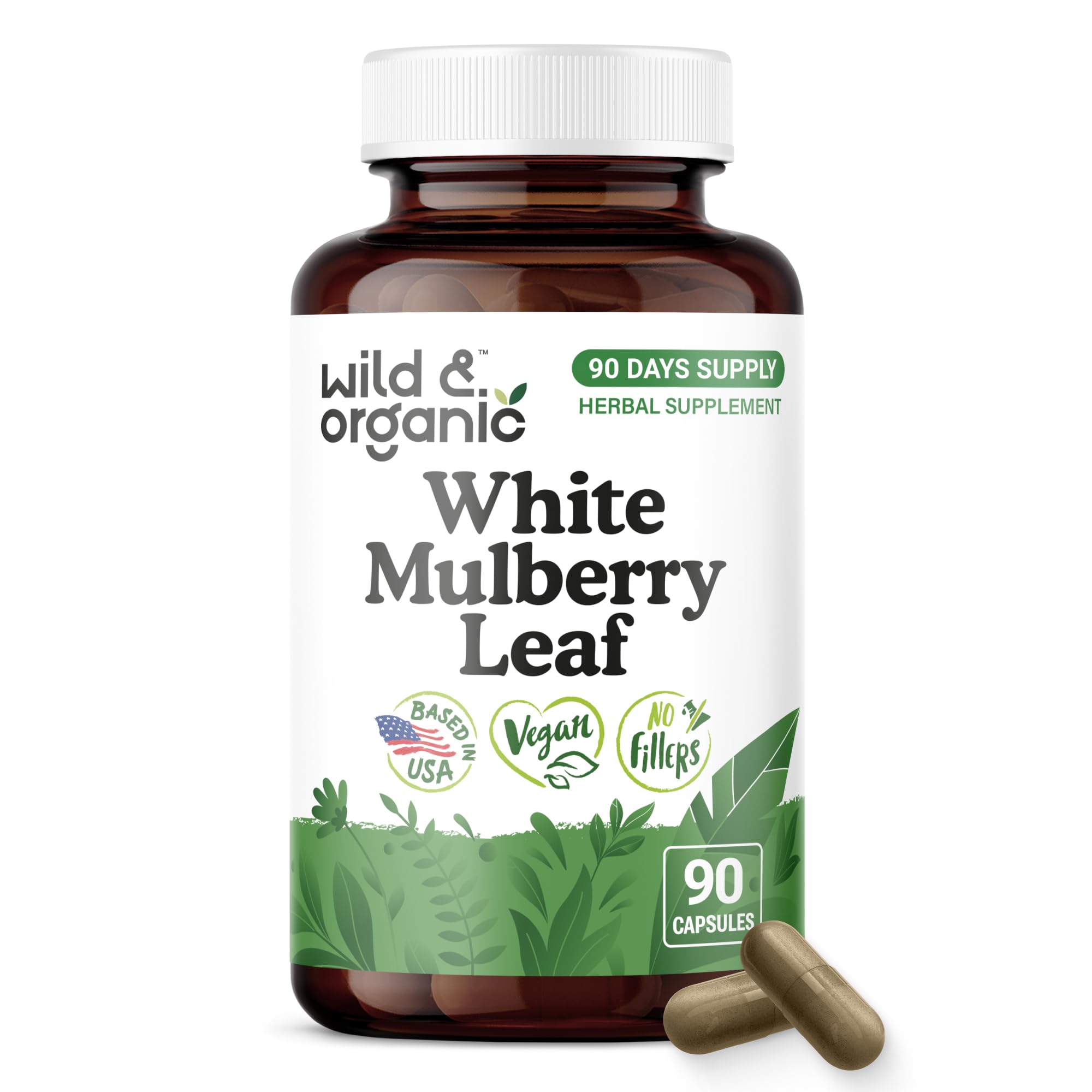 Amazon.com: Wild & Organic White Mulberry Leaf Extract Capsules