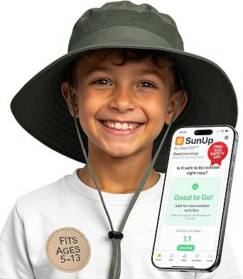 GearTOP Safari Hats for Kids UPF 50+ Kids Sun Hats Boys & Girls Bucket Hat