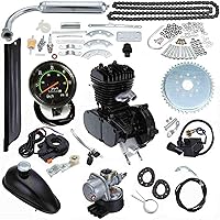 Vista 1 de Seeutek Kit de motor de bicicleta de 80 cc 26 "28 "bicicleta motorizada ciclo de 2 tiempos de gasolina motor motor kit actualización con Speedoemter