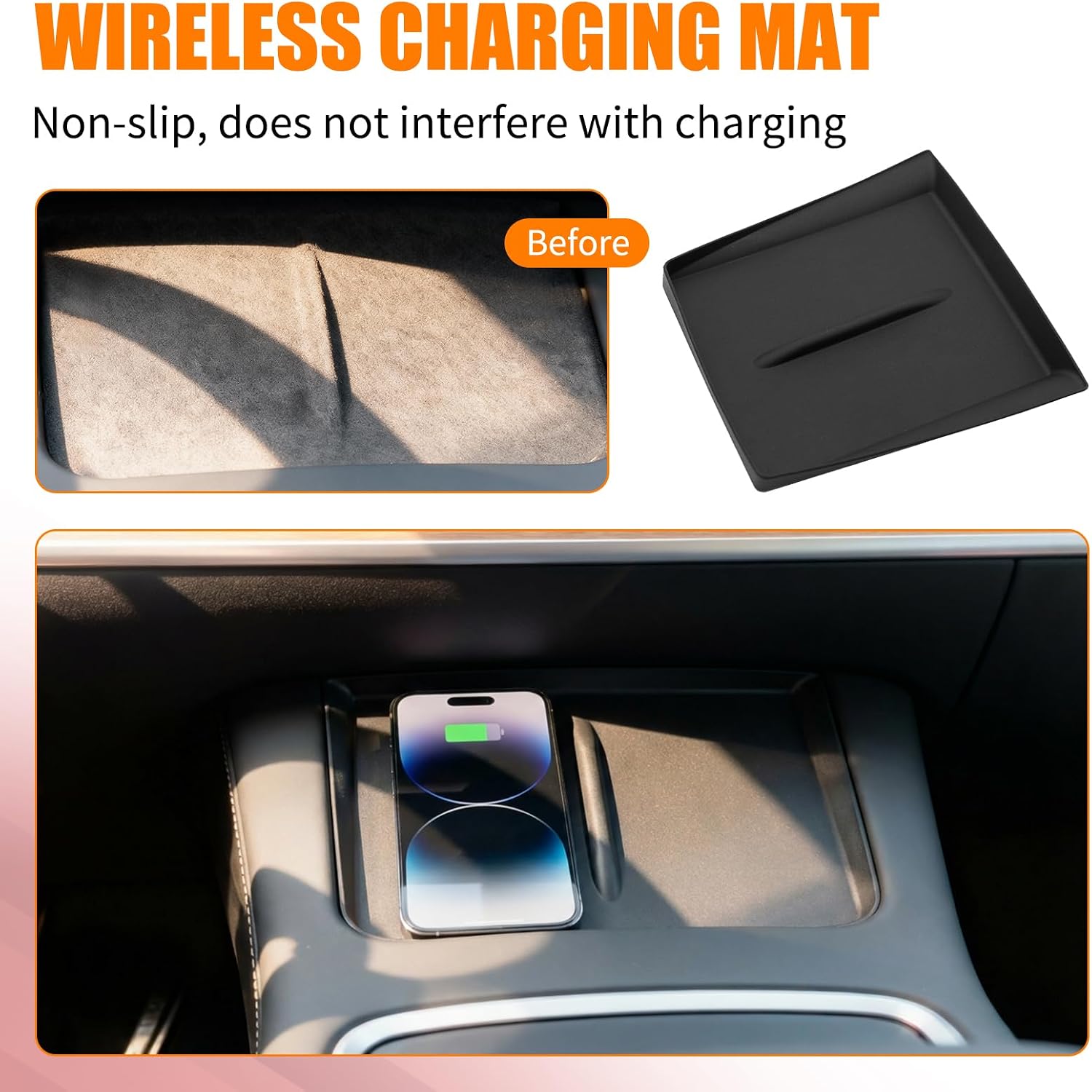 8PCS Center Console Organizer Tray for 2025 2026 Tesla Model Y Juniper Accessories, Under Seat Storage Armrest Hidden Storage Box Cup Holder Charger Pad for Tesla Model Y Juniper