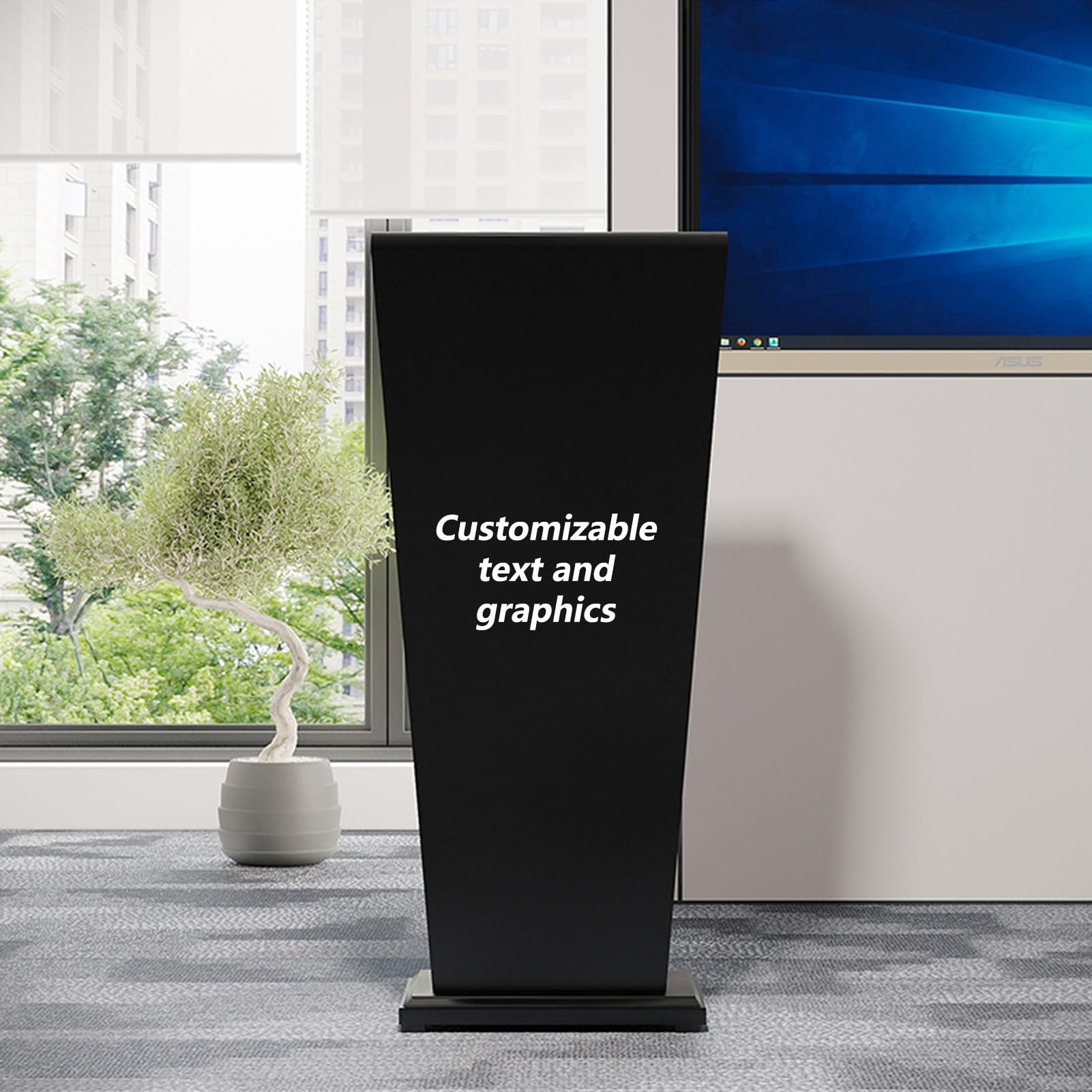 Genérico Atril portátil Ajustable con Ruedas, Estante versátil para Lectura y Almacenamiento, Ideal para Iglesias, oficinas, escuelas y hogares. Diseño Elegante en Color