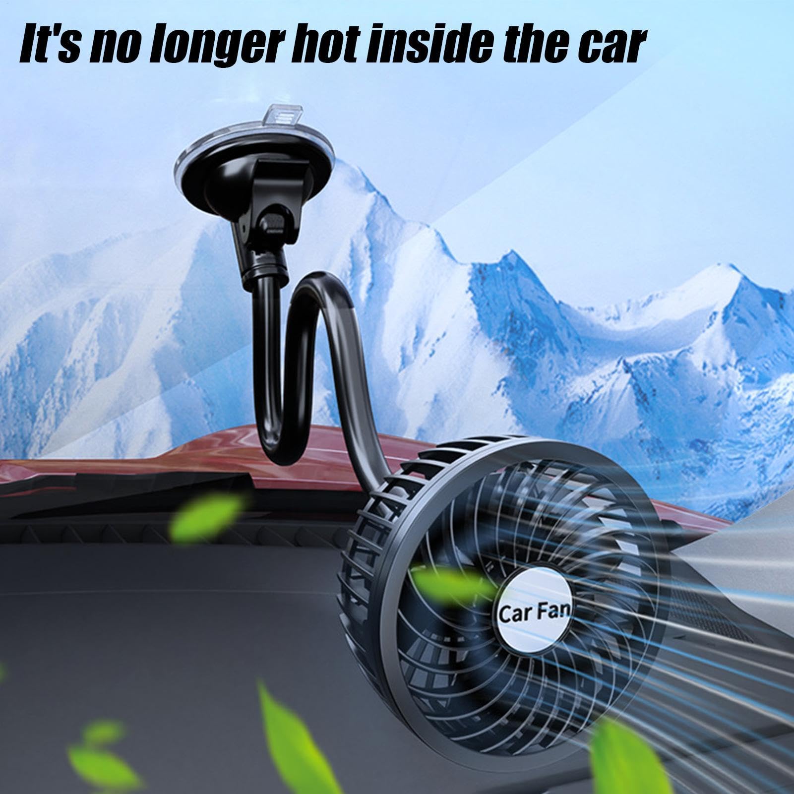 per auto, 12 V, dispositivo di raffreddamento per auto, regolabile, con design ricaricabile e portatile, per viaggi su strada, lunghi viaggi o spostamenti quotidiani, 1 pezzo