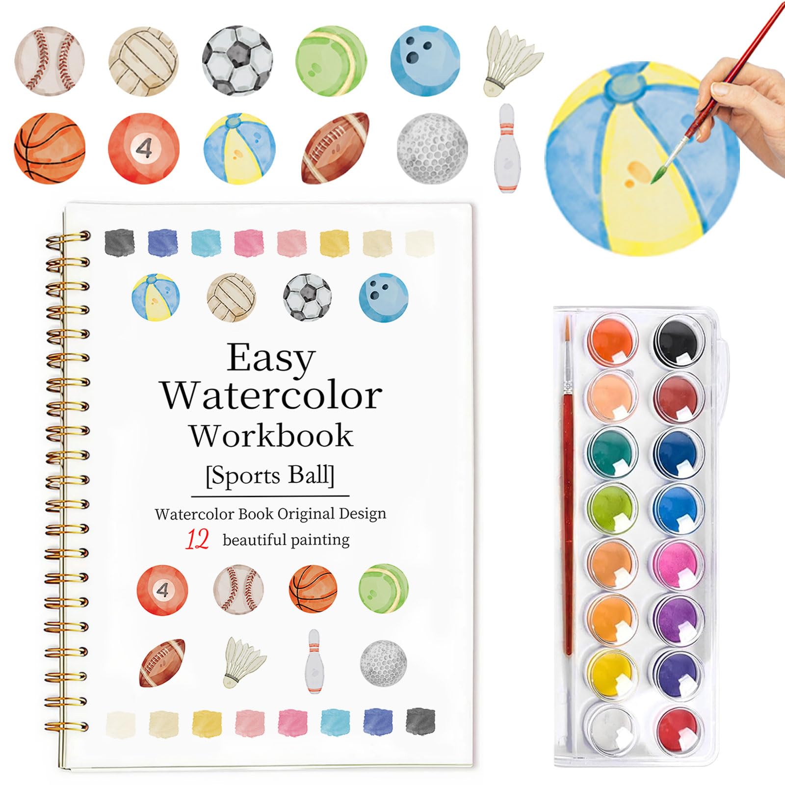 Easy Watercolor Workbook for Beginners - Flower Painting -11