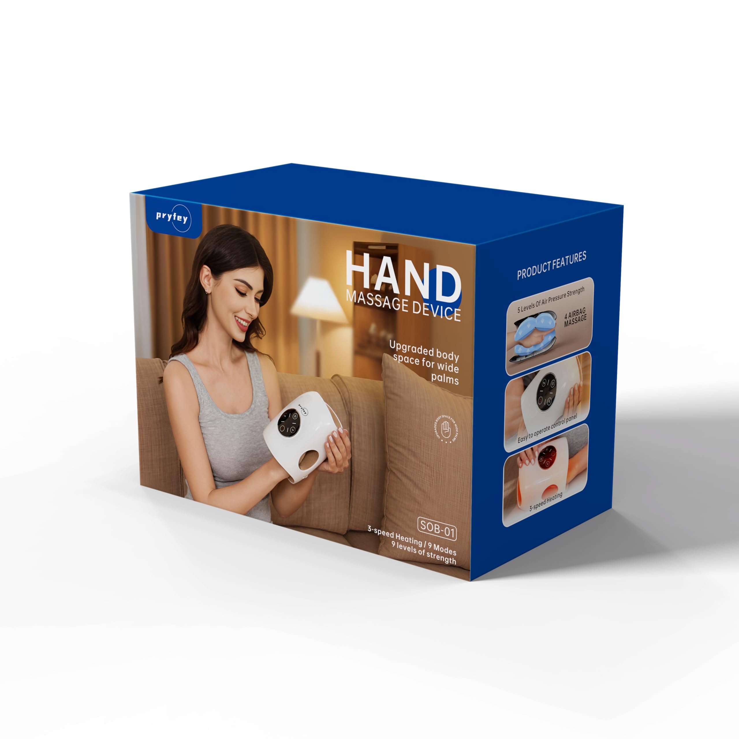 Handmassagegerät mit Wärme und Kompression, Kabellose Handmassage für Arthritis Karpaltunnel Entlastung, Finger Handgelenk Entspannung, 9 Modi 9 Intensitäten, Geburtstagsgeschenke für Frauen
