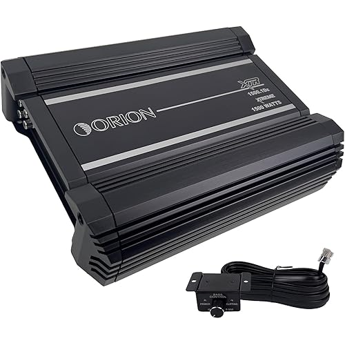 Orion XTR Series XTR1500.1DZ High Power Monoblock Class-D Car Amplifier - 1500W RMS, 1-Ohm Stable, Low-Pass Crossover, Bass Boost Control, MOSFET Power Supply, Bass Knob Included, Made in Korea