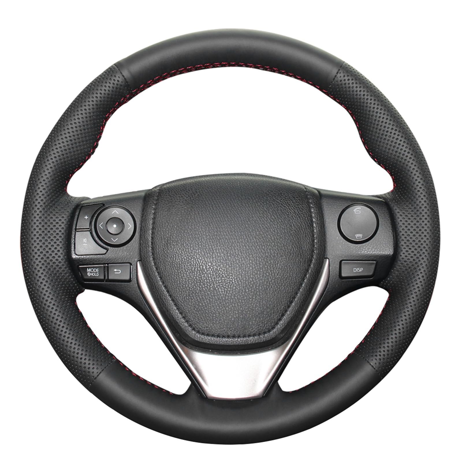 MEWANT Funda de Volante a Medida para Coser Toyota RAV4 | Toyota RAV4 2013-19/Corolla 2014-19/Corolla IM (US) 2017-18/Auris 2013-16/Accesorios de volante/Toyota RAV4/Corolla/Auris