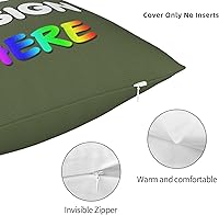 Vista 114 de Funda de almohada personalizada con nombre de texto fotográfico, funda de almohada impresa de dos lados para cumpleaños, Navidad, aniversario