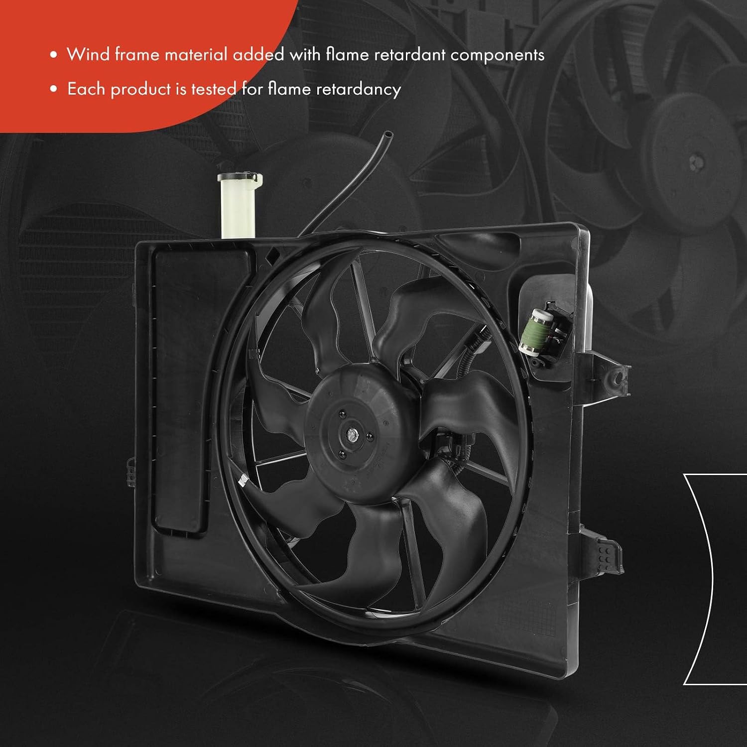 A-Premium Engine Radiator Cooling Fan Assembly Compatible with Select Hyundai Models - Elantra 2021 2022 2023 - Replace# 25380AB000
