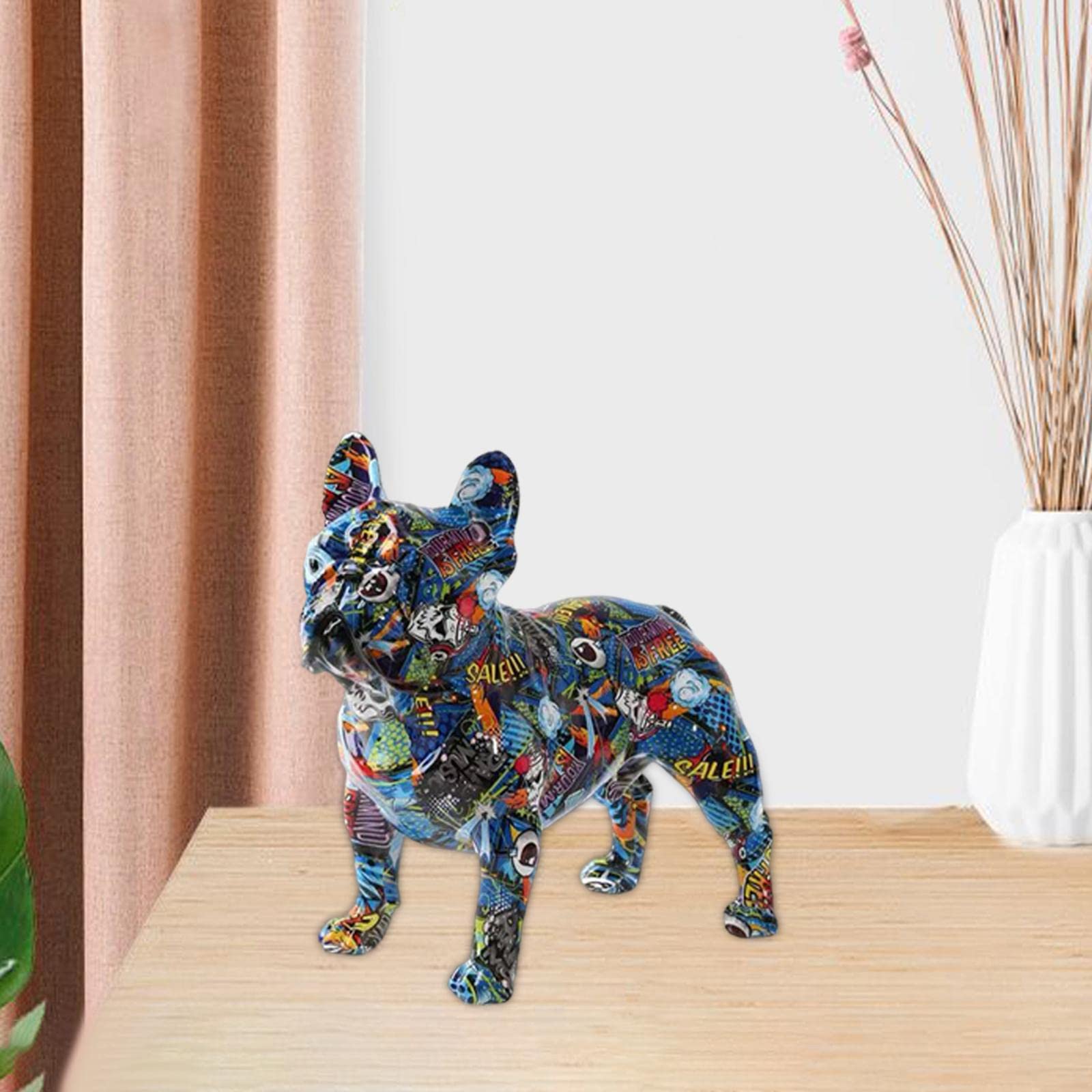 ☆オブジェ グラフィティアート フレンチブルドッグ 置物 インテリア☆ Amazon.co.jp: Generic ブルドッグの像 フレンチブルドッグの置物 樹脂