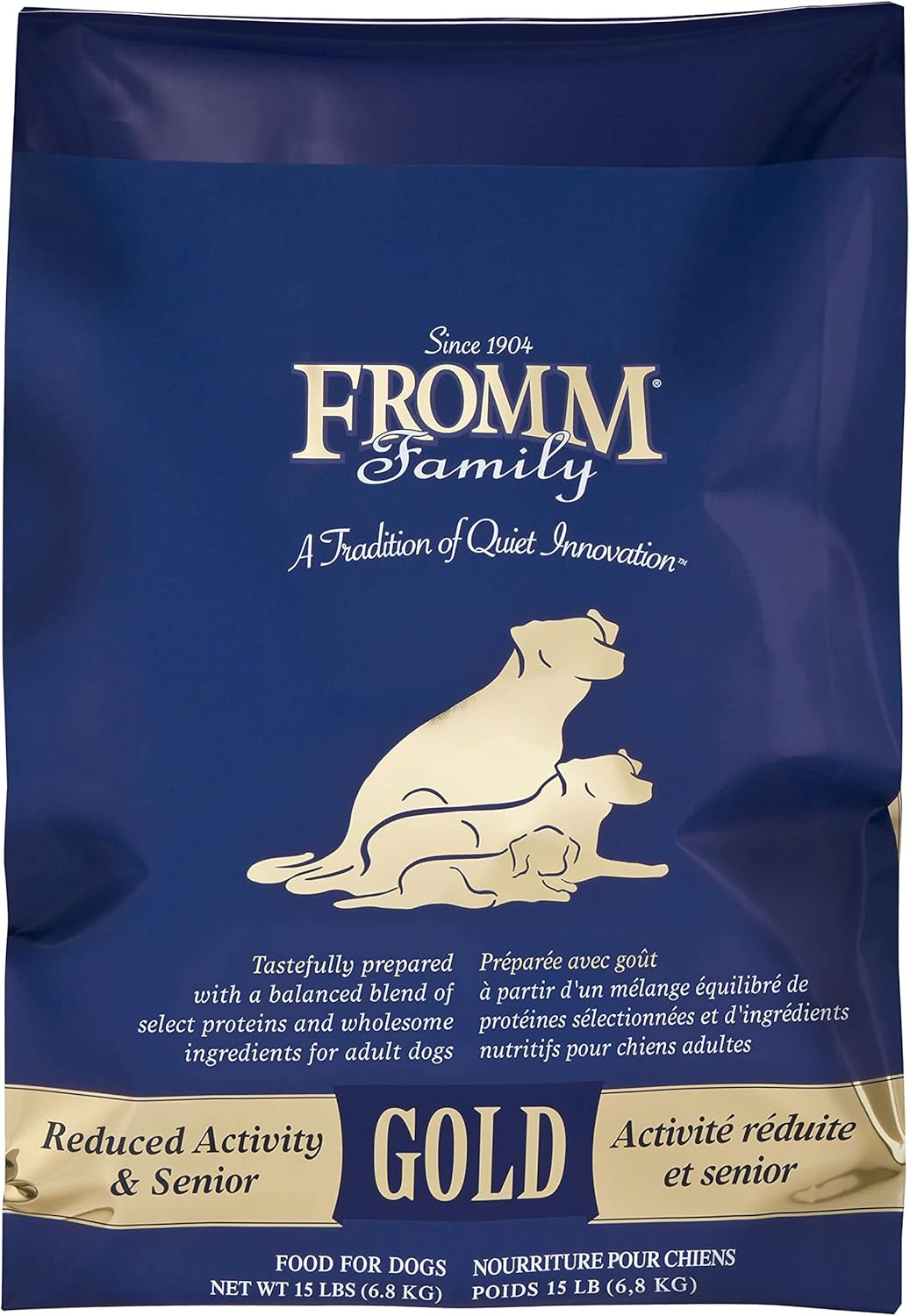 Fromm Reduced Activity Senior Gold Premium Dog Food - Senior Dry Dog Food for Medium & Small Breeds - Chicken Recipe - 15 lb