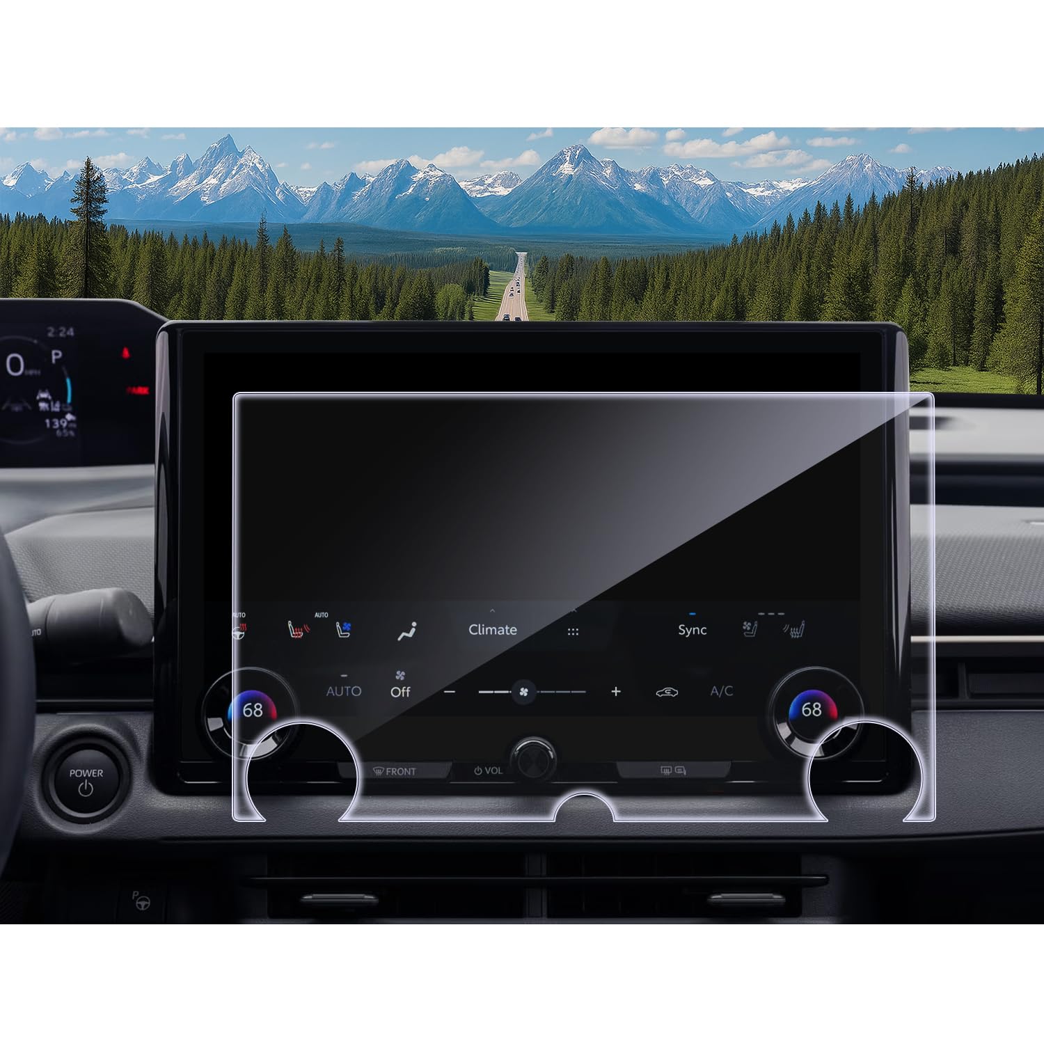 CDEFG Kompatibel mit Toyota bZ4X/bZ 2026 Facelift Navigation Schutzfolie Tempered Glas 14 Zoll Kratzfest GPS 9H Displayschutzfolie Auto Navi Folie Zubehör