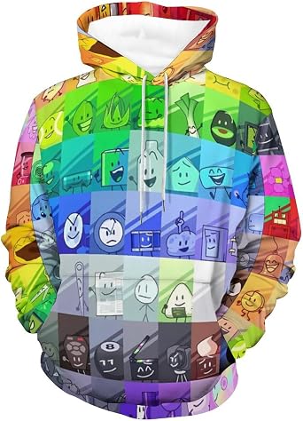 Bfdi-Battle for Dream-Island Hoodie Unisex 3d Novelty Hoodies Graphic Hoodies Pullover Sweatshirts