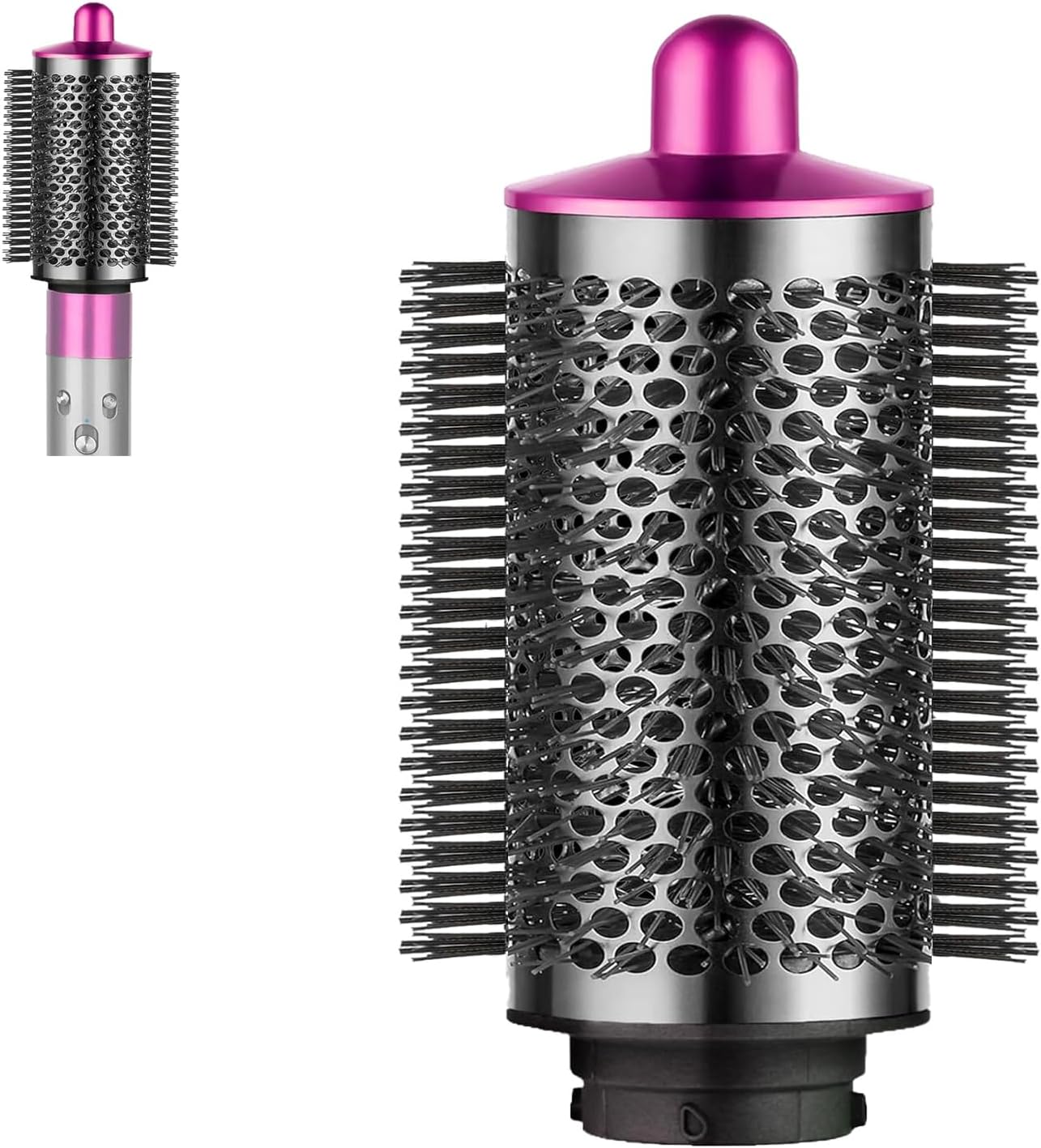 Large Round Volumizing Brush for Dyson Airwrap, Large Round Brush Attachment Compatible with Dyson Airwrap HS08 HS05 HS01 for Fluff Up, Volumize and Styling Hair (Rose)