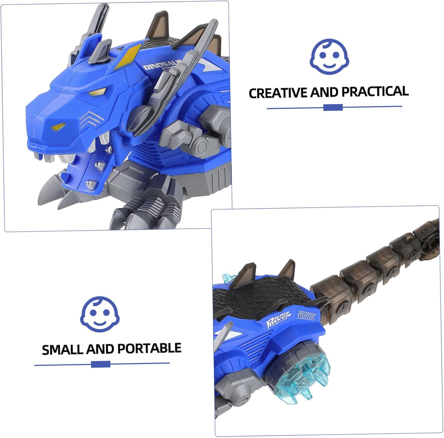 VANZACK Compact Spray Dinosaur Toy Mechanical Dinosaur Decor Ideal for Holidays