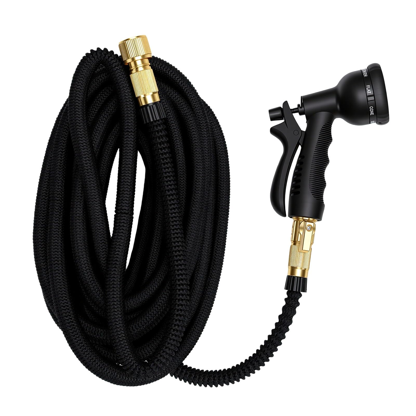 AMONIDA Ugello per Tubo da Giardino Ugello Spruzzatore in ABS TPR | Ugello per irrigazione con maniglia di bloccaggio a 10 modelli per il lavaggio dell'auto da giardino