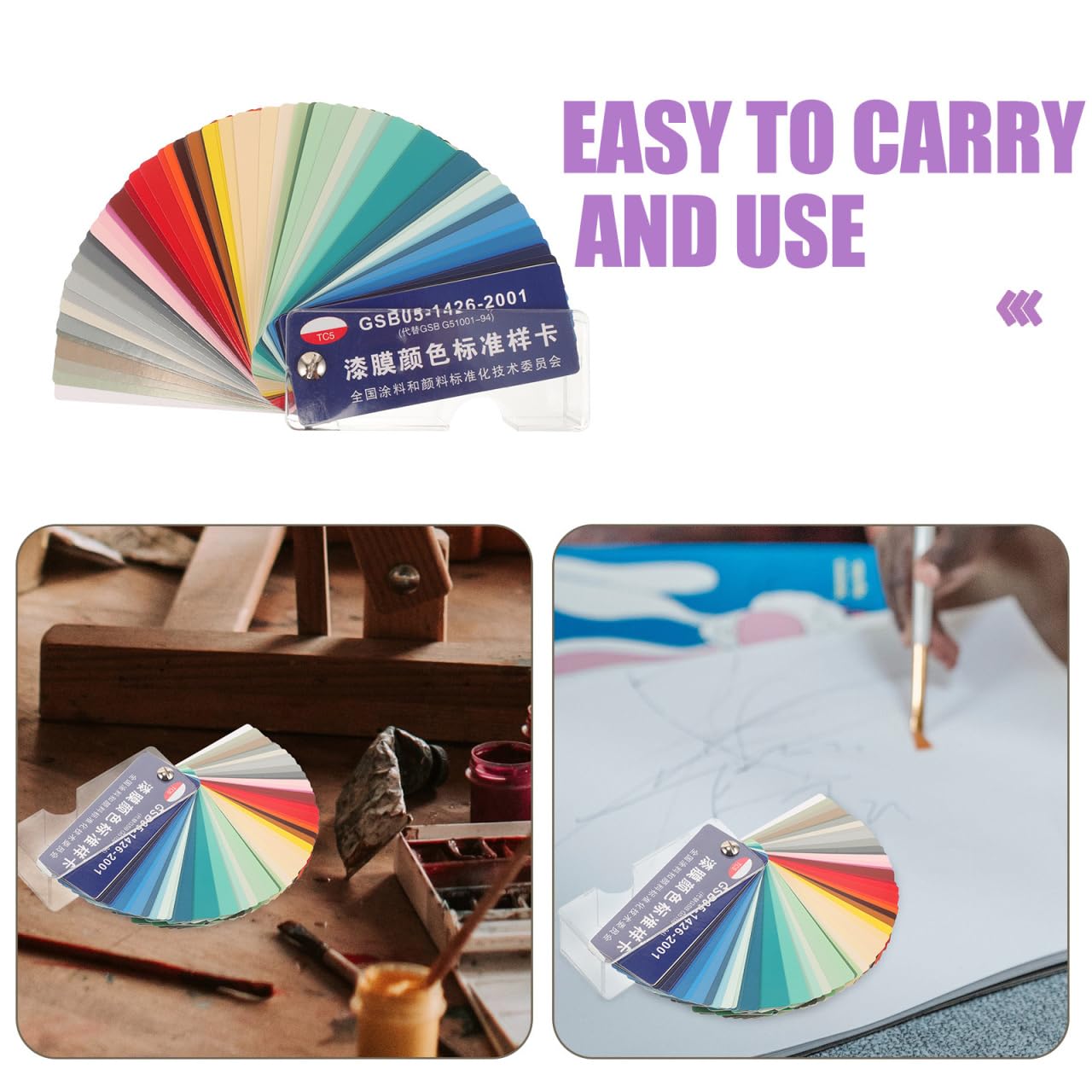 Hemobllo Couleur de dossier, bouquet de couleurs, 83 échantillons de couleurs pleine page, Standard Cartes Échantillon Couleurs Peinture Murale