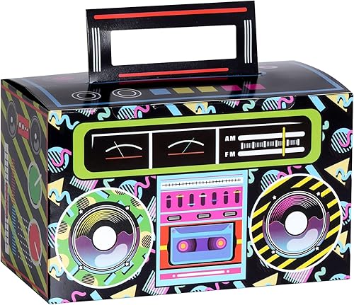 Miniatura 6 de 12 cajas de recuerdo de boom de los años 80 y 90, decoración de radio, centros de mesa para decoración retro de la década de 1980, recuerdos de