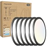 6PACK LED Flush Mount Ceiling Light, 3CCT Selectable 3000K-4000K-6500K & 100W Equivalent Modern Kitchen Ceiling Light Fixture 15W 1500Lm 7.5 Inch for Bathroom Closet Bedroom Hallway,NOT-DIMMABLE