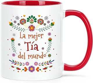 Cabtnca Tia Gifts, La Mejor Tia Del Mundo Coffee Mug, Christmas Gifts for Aunt, Birthday Mothers Day Aunt Gift in Spanish from Niece, 11 Oz