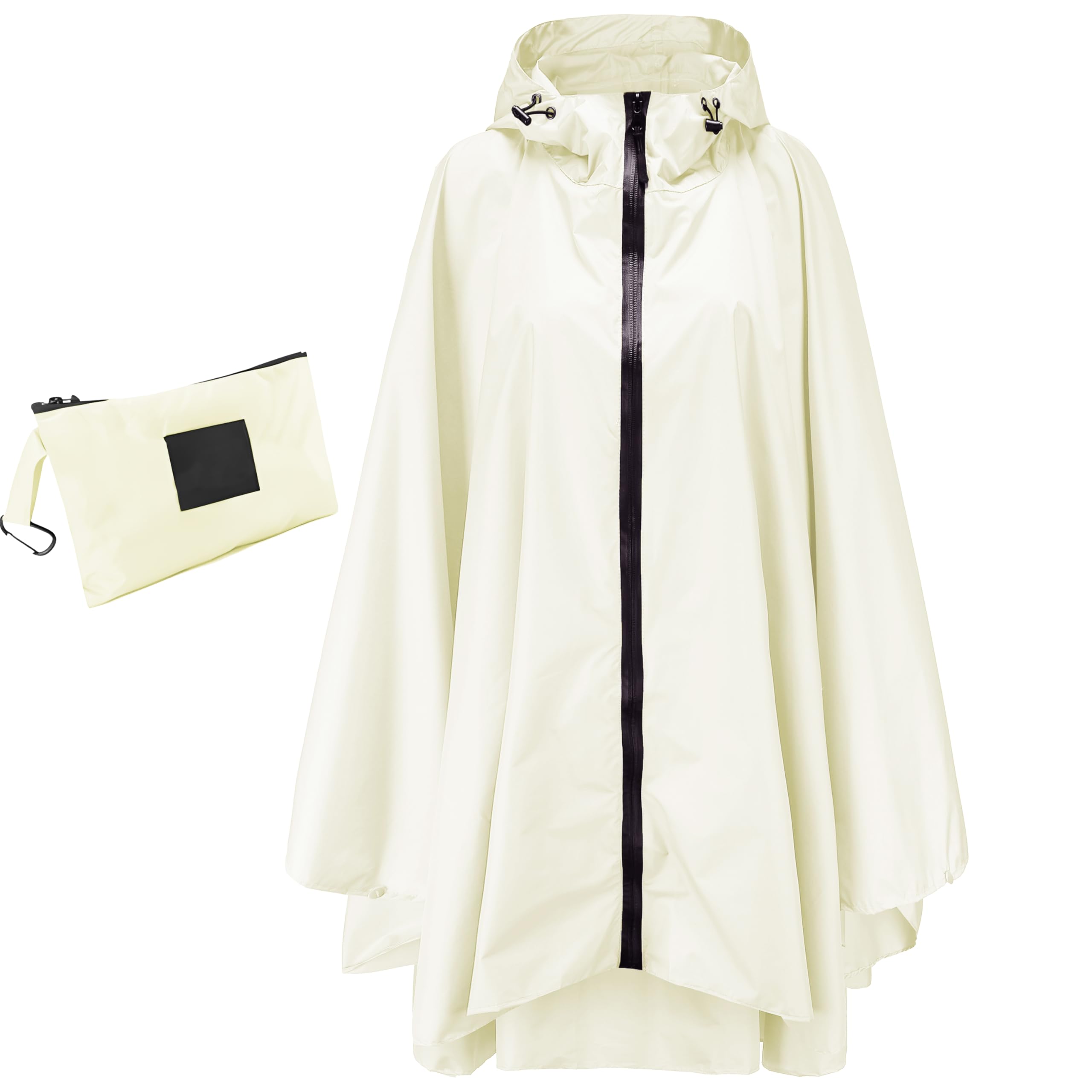 Poncho de lluvia de mujer con capucha versátil y material reutilizable 7