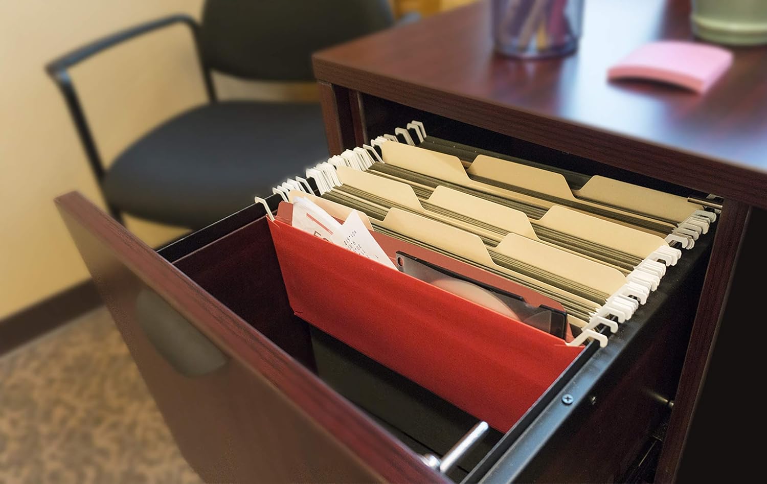 Find-It Tab View Mini Hanging File Folders, Assorted Colors, 6 Pack (FT07184) : Office Products
