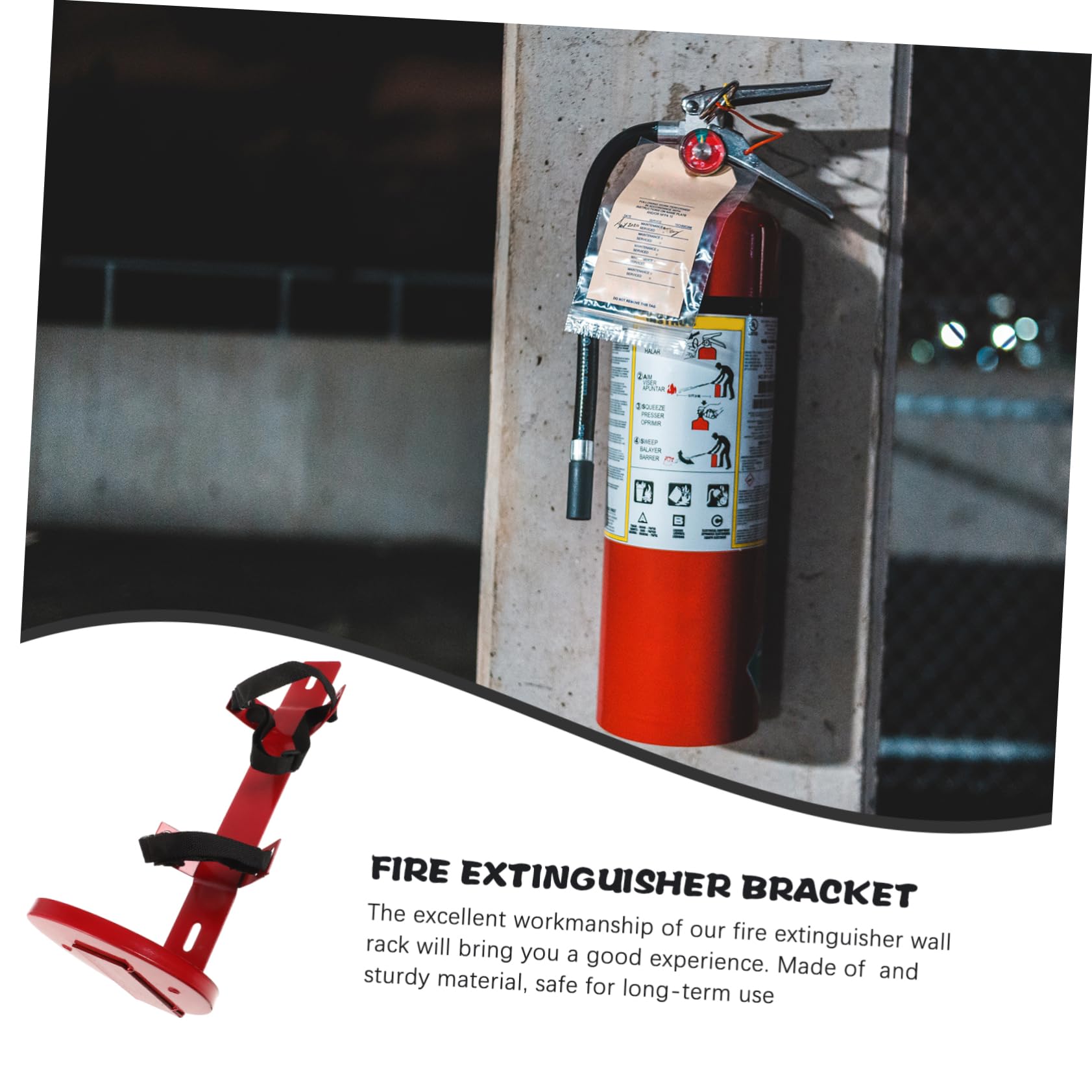 Cabilock Supporto per Estintore Robusto in Ferro e Tessuto Rosso, Facile da Installare, Design Versatile per Autobus e Veicoli, Staffa Salvaspazio Resistente e Affidabile