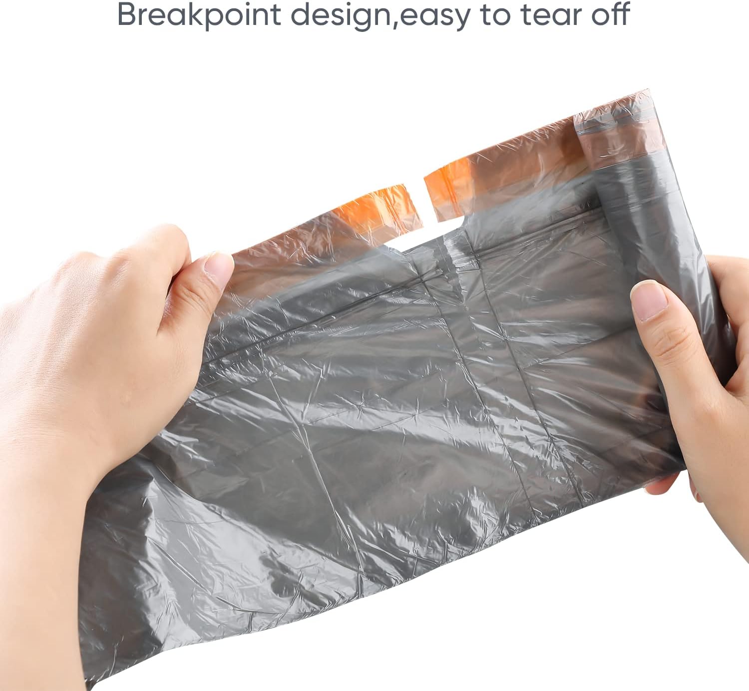 JOYBOS Bathroom Trash Can with Drawstring Small Trash Bags (75 Count)