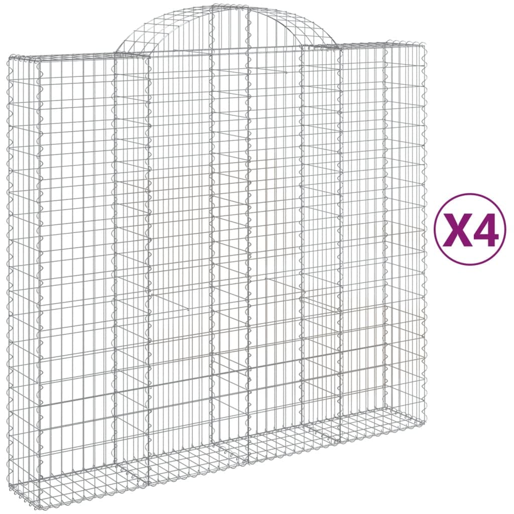 celosias Madera,celosias,Jardinera,Cestas de gaviones 4 uds Forma de Arco Hierro 200x50x180/200 cmIdeal para Jardines, Salones Donde se necesite