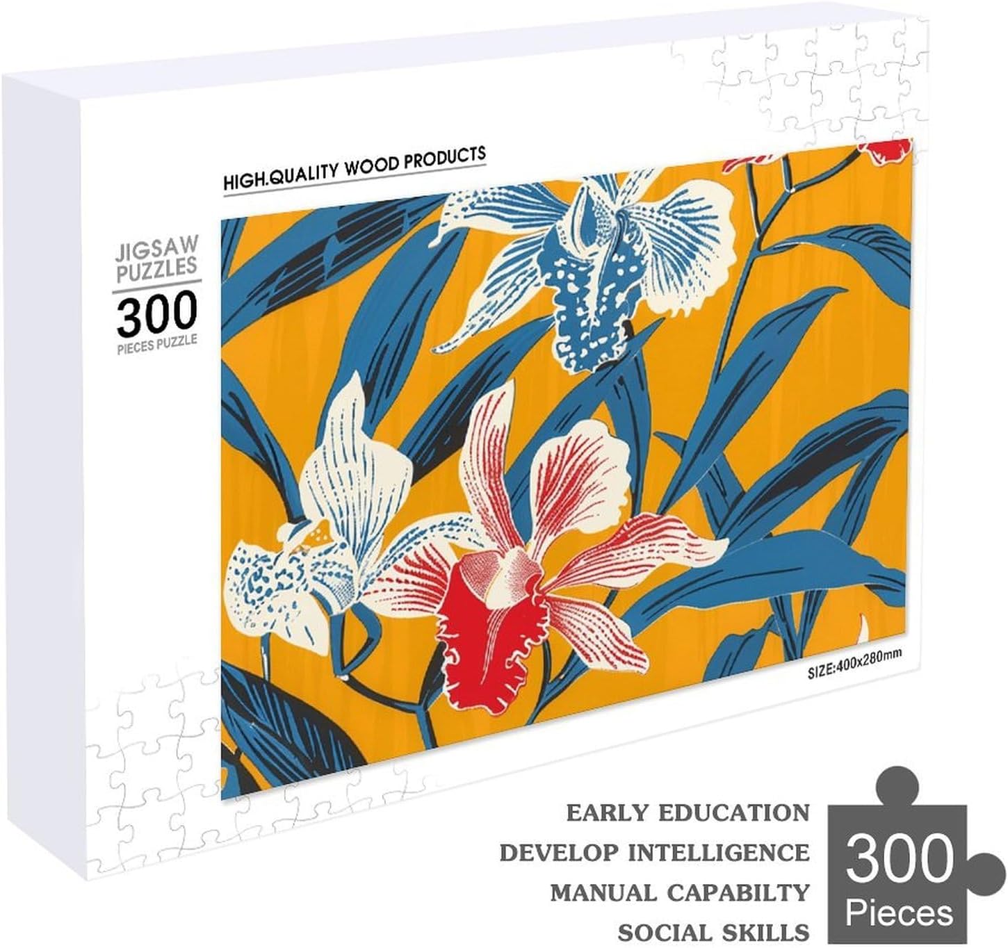 Mustard Yellow Pattern Puzzles for Adults 300 PCS Home Decor image 4