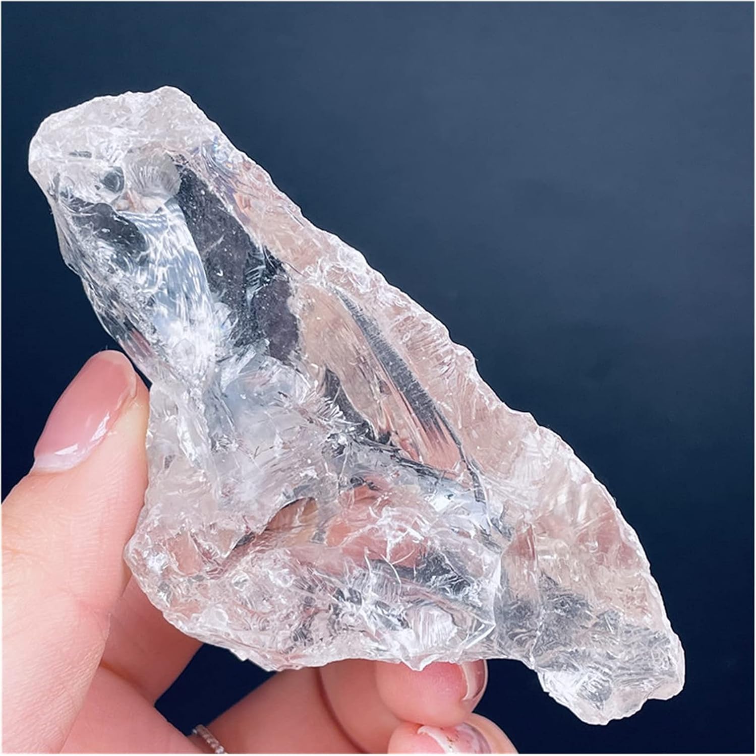 FIDEMM Natural Crystal Rough Natural Light Brown Himalaya Crystal Rough raw Stone Skirt Sample Brazil (Size : 80-100G)