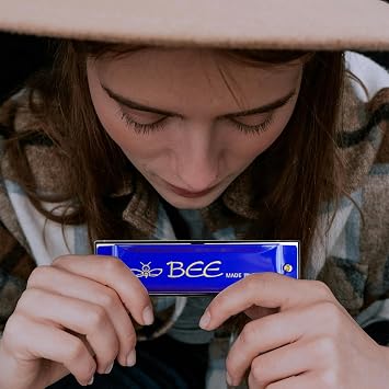 Rumyve 10-hole 20-Tone Harmonica Key,C Harmonica, Adult Child Harmonica,Mini Blues Harmonica for Children Adult Beginners and Performers