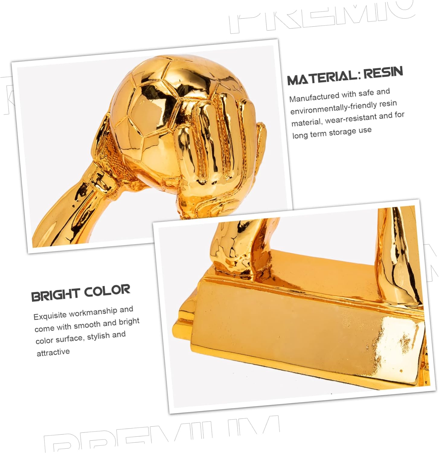 Soccer Goalie Trophy Resin Craft Football Trophy for Party Favor Fans Souvenir
