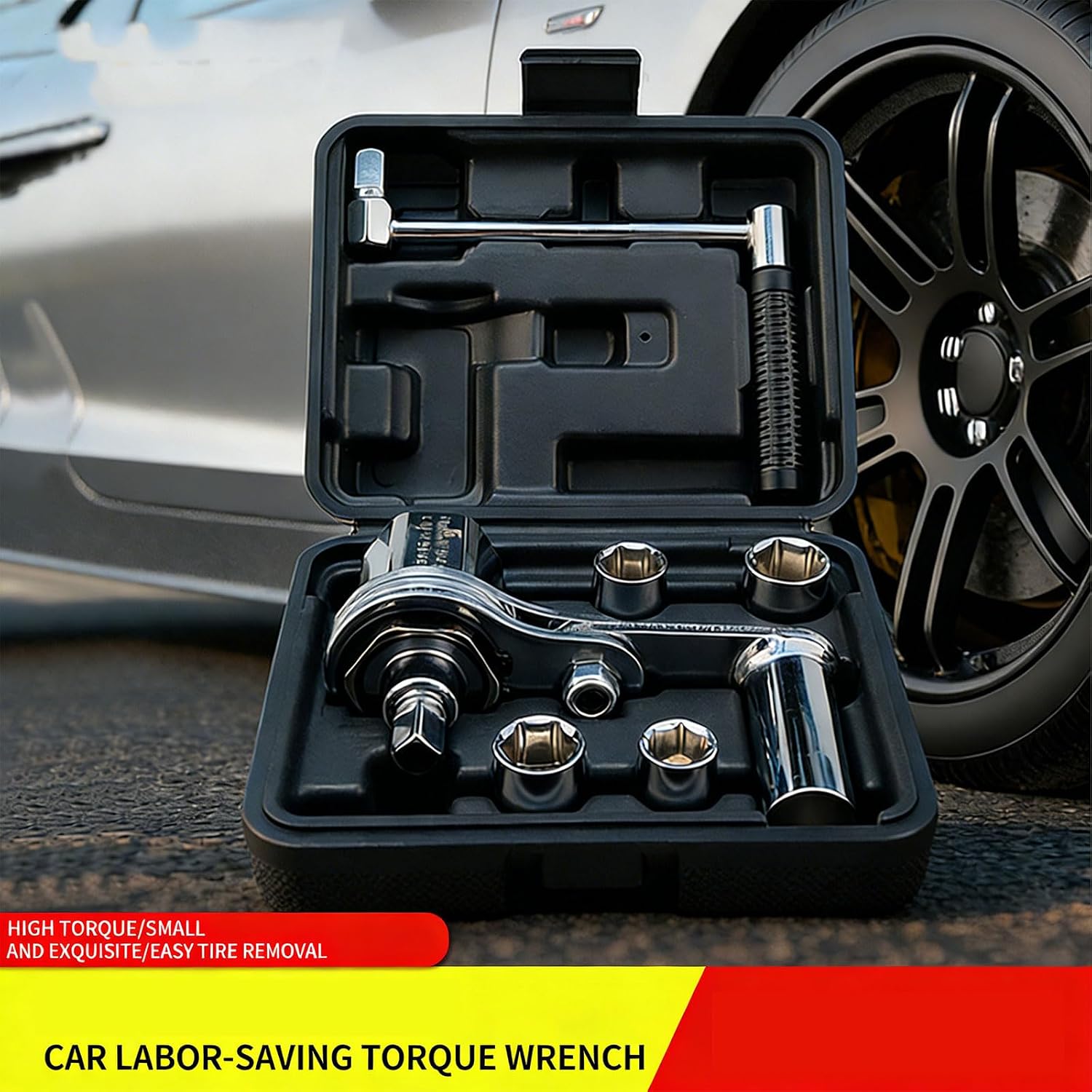 Multifunctional Ratcheting Lugs Wrench for Automotive Repair and Home Improvement Projects Easy Tire Removal Tool