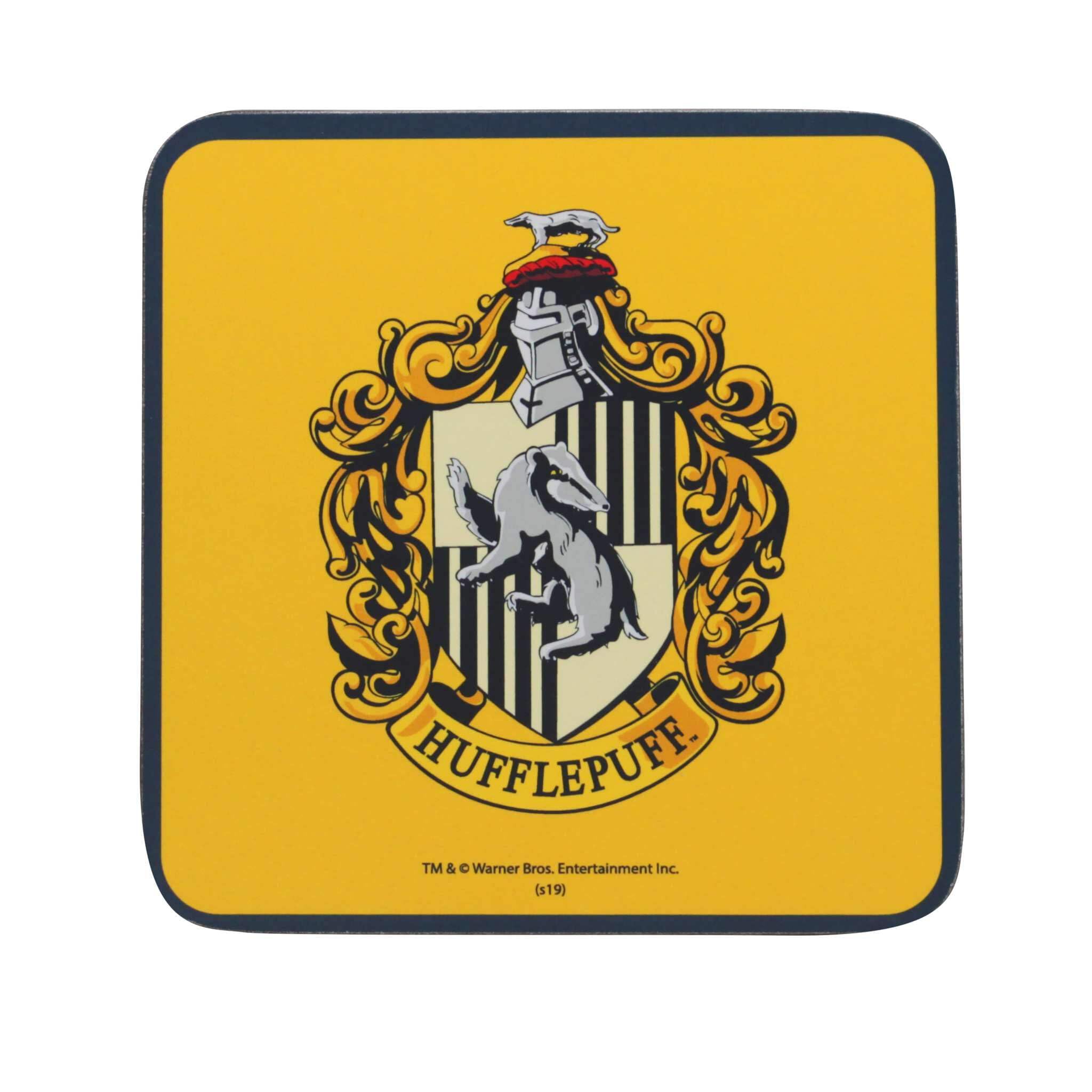 Half Moon Bay | Harry Potter | Hufflepuff | Drinks Coaster - Hufflepuff Crest | Official Merchandise | Beer Mat - 10 x 10 x 0.5 cm