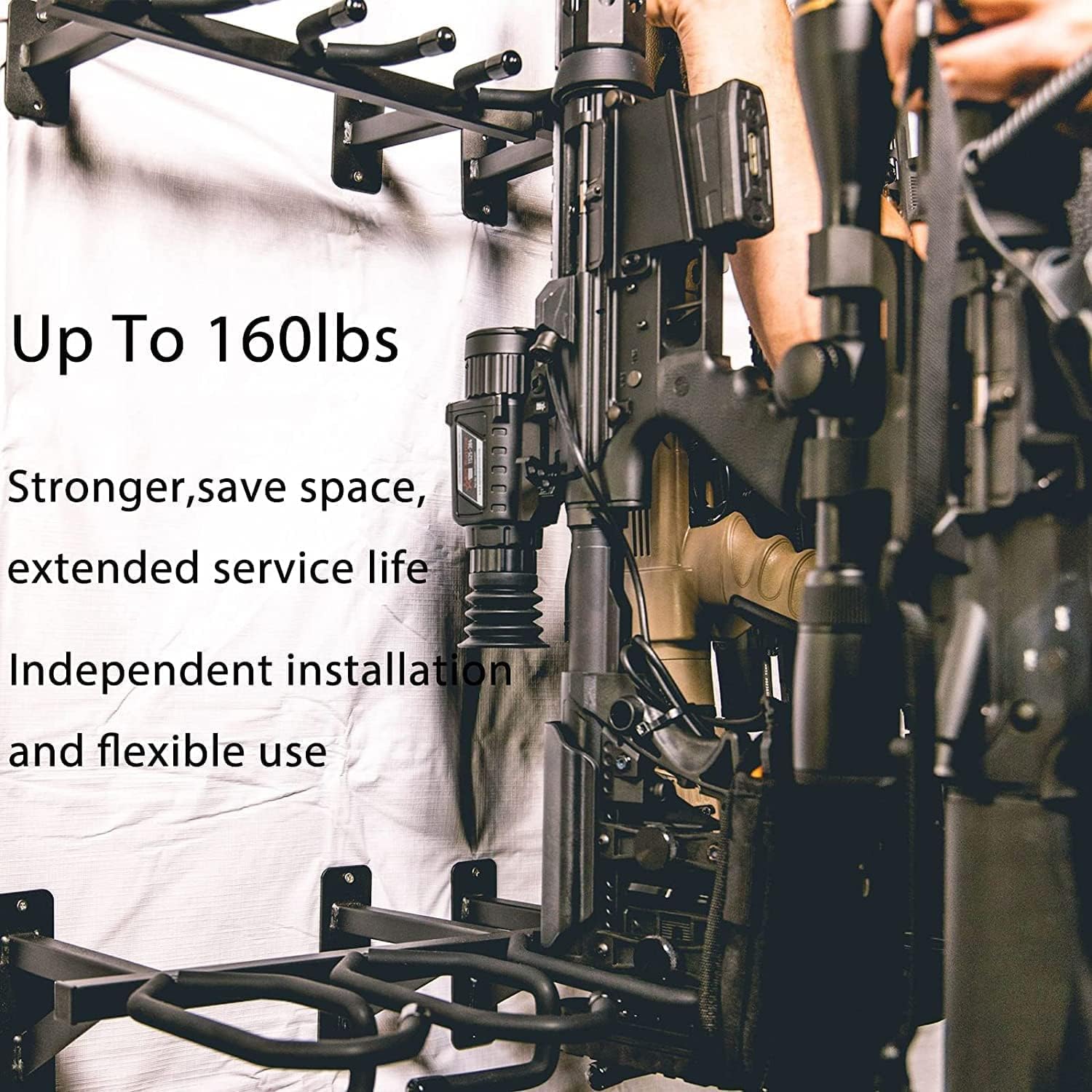 Gun Rack Wall Mount 2x3-slot Gun Free-Standing Rifle Rack,Sturdy Metal Rifle Storage Holder,Wall Gun Rack Firearm Free-Standing Indoor Display Stand