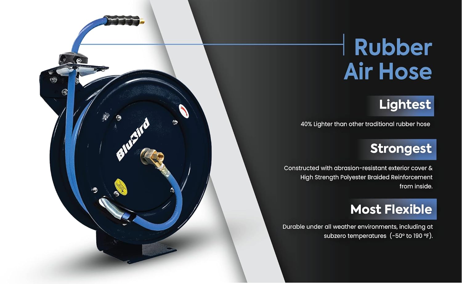 Exсluѕіvе Dіѕсоunt 80% оƒƒеr BluBird 20ga. Retractable Air Hose Reel - Next-Gen Rubber Hose (3/8 x 50') - BBR3850