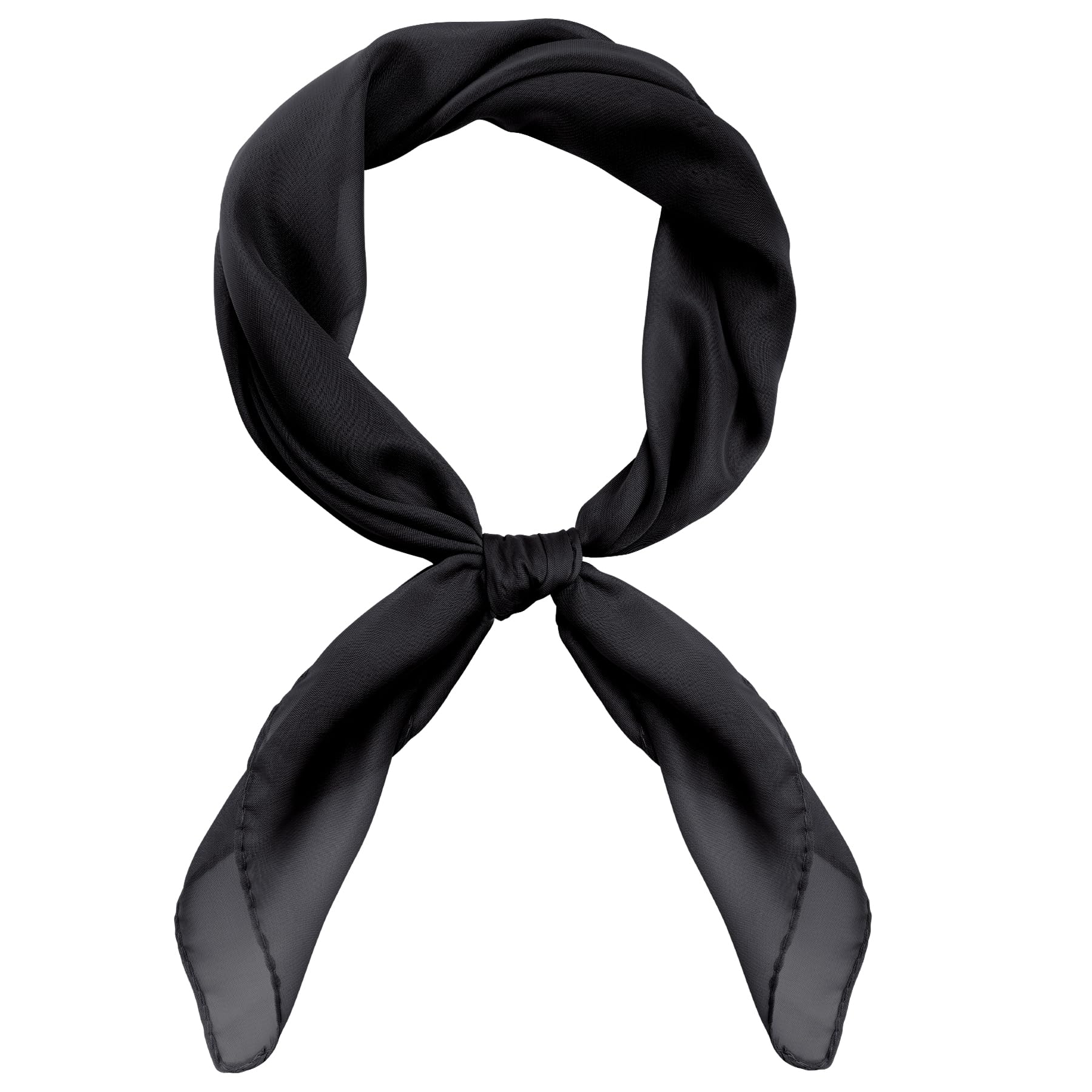 Pistha Chiffon Scarf Ribbon Neck Scarf Square Handkerchief 25.5 inch
