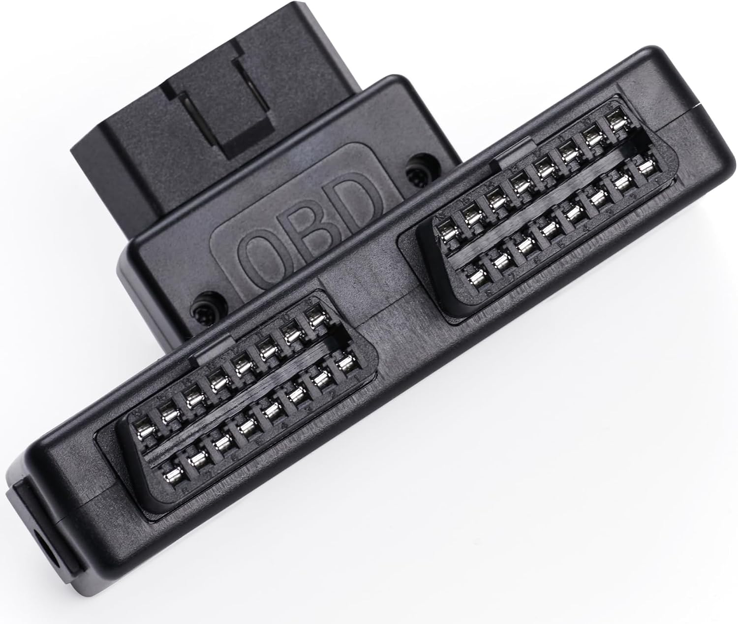 OBDII Splitter with Rotatable Male Port, bbfly-B33 1 Male Splitter to 2 Female J1962 Adapter (1 Pack)