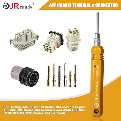 Miniatura 18 de JRready ST5227 Kit de herramientas de extracción de contacto sólido Herramientas de extracción TE/AMP/HARTING D SUB serie HAN terminales de conector