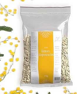 BW Lights - Pastilles de cire de colza 100% | Cire de bougie pour fabriquer vos propres bougies DIY | Arrosage facile et durable | Miscible avec les couleurs et les parfums | Fabriqué en Allemagne