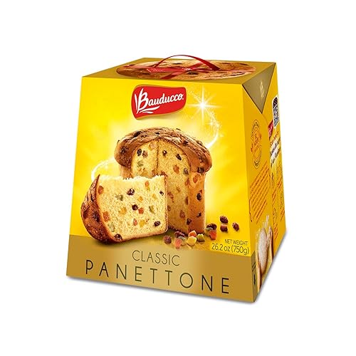 Miniatura 35 de Bauducco Classic Panettone - Pastel navideño húmedo y fresco, receta tradicional italiana con frutas confitadas y pasas, 24.0 oz (paquete de 1)