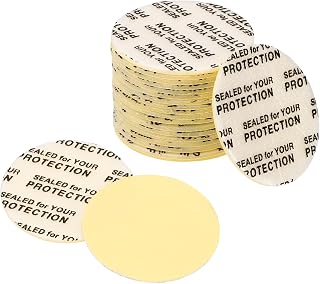 PATIKIL 25mm/1inch Pressure Sensitive Seal, 100 Pack Adhesive PS Foam Lid Cap Liners Resistant Tamper with Dustproof Paper Back for Plastic Glass Jar Bottle Cap Seals
