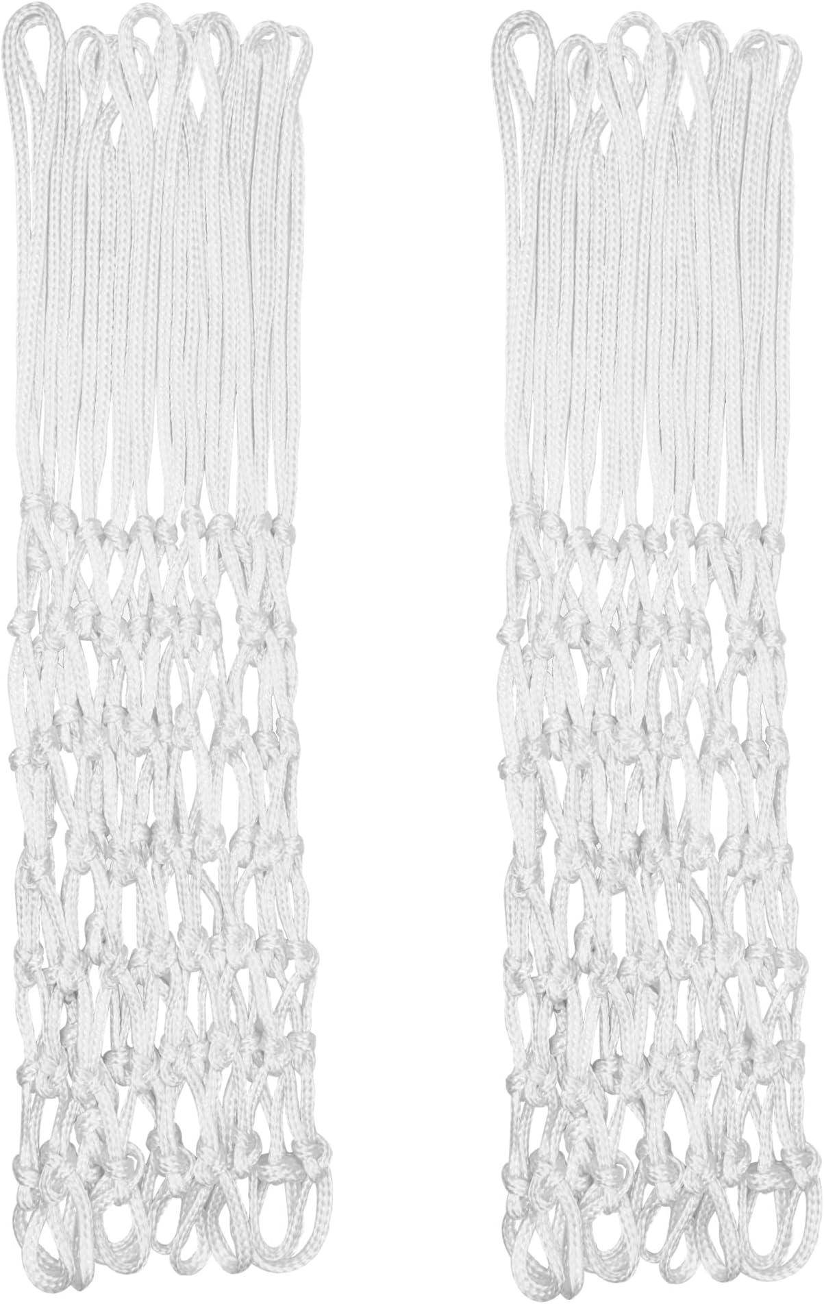 Sanung 2 Pack Basketball Net, Weather-Proof Standard Size Replacement White Basketball Mesh Net for Indoor and Outdoor, Easy to Install