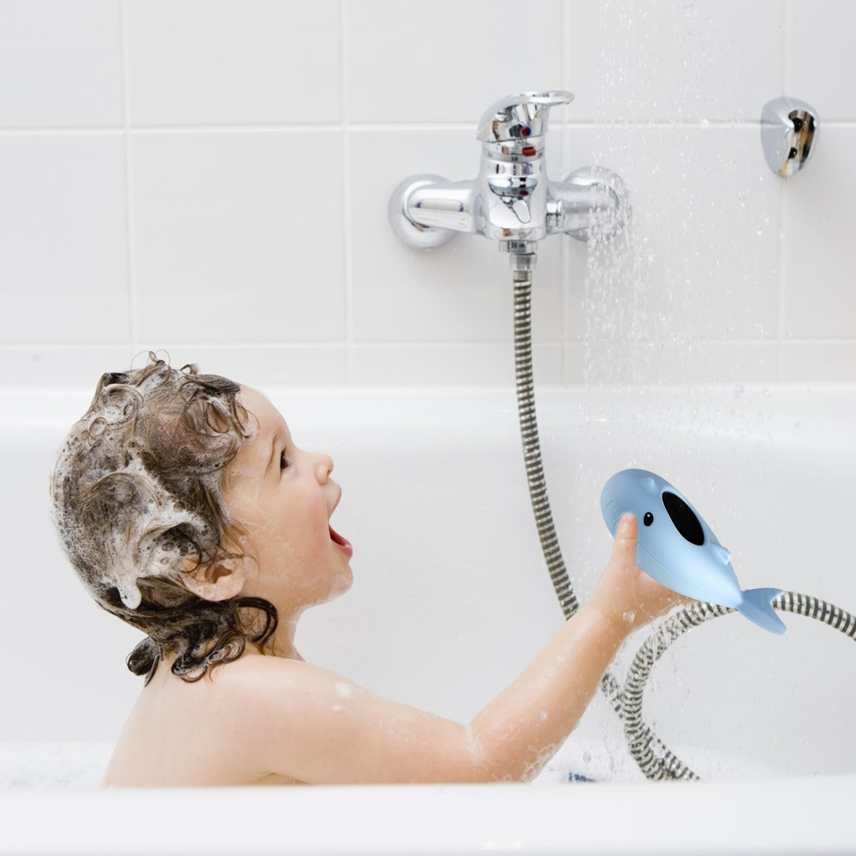 Thermomètre De Bain Bébé Écran LED - Forme Baleine Mignonne - Digital Étanche Précis