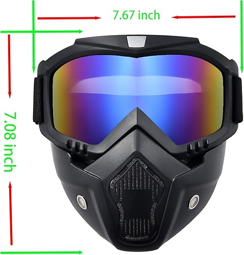 Miniatura 4 de Máscara de Airsoft de cara completa con gafas de alta definición, calavera, esqueleto, máscara de paintball para Halloween, cosplay, paintball,