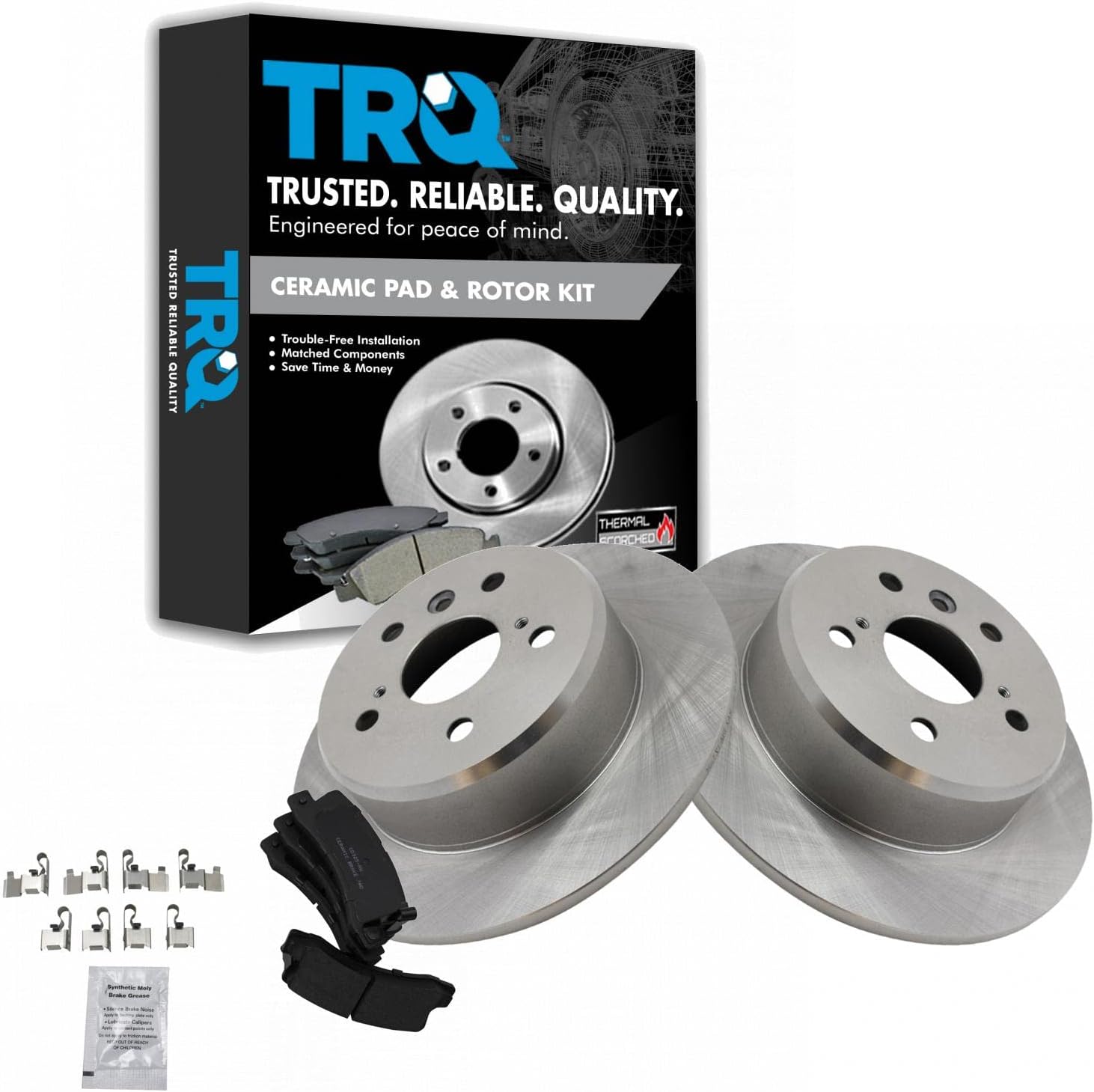 TRQ Rear Brake Pad & Rotor Kit for Lexus ES300 RX300 & Camry