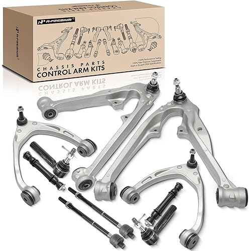 A-Premium Set of 10, Upper Lower Control Arm, Sway Bar Link, Inner Outer Tie Rod End, Compatible with Chevrolet Silverado 1500, Tahoe, Suburban, GMC Sierra 1500, Yukon (XL), Cadillac Escalade (ESV)